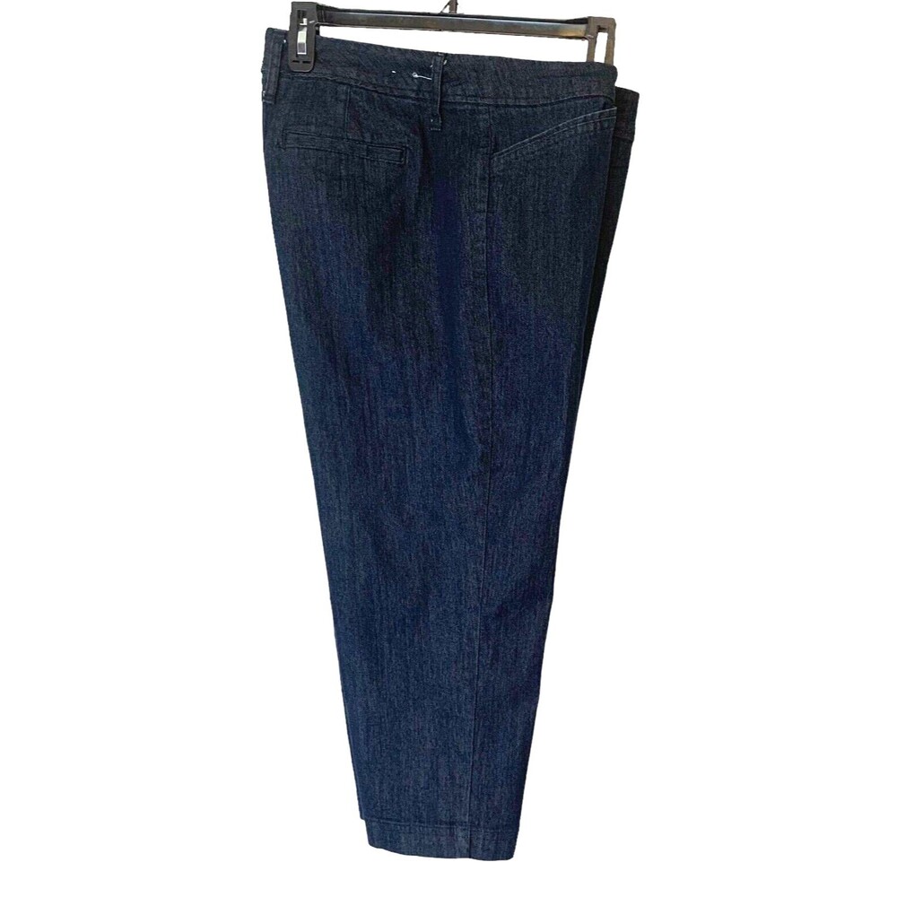 St John's Bay Capri Denim Jeans Womens Size 12 Blue Dark Wash